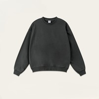 Sweat-shirt décontracté pour homme, coupe ample, col rond, en coton épais, plusieurs couleurs, style streetwear