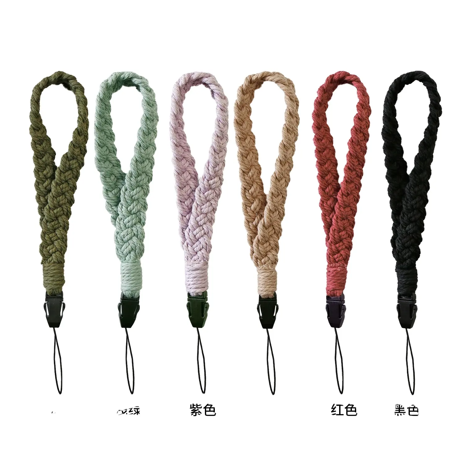 2024 Braided Mobile Phone Cord Hanging Short Wrist Chains Hanging Ropes Decorative Lanyard Supplies Cotton Rope Case Driver