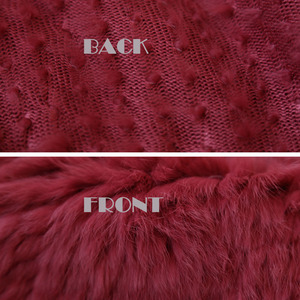 Gilet <span class=keywords><strong>d</strong></span>'hiver en fourrure de lapin pour femme, court et chaud - Product Image 6