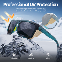 Lunettes de soleil polarisées UV400 avec logo personnalisé, unisexes, avec protection latérale, coupe-vent, pour la randonnée, l'escalade, le cyclisme, le baseball, la pêche