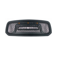 Grille LED de style Rebel pour Ram 1500 2013-2018 avec grille supérieure en nid d'abeille et lettres