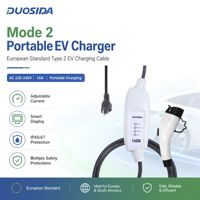 DUOSIDA, Nouveau chargeur portable EV Mode 2, 16A AC 220-240V