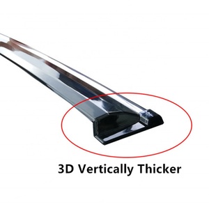 แผ่นบังแดดรถยนต์สำหรับ Toyota Rush สีดำ 6 ชิ้น ป้องกันฝน ป้องกันลม บังแดดหน้าต่าง ป้องกันลม - Product Image 4