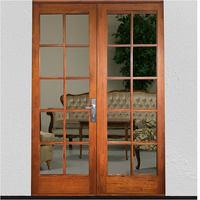 Porte cintrée noire de style français vintage, double battant, en bois composite massif, laquée, anti-effraction, à profil arrondi