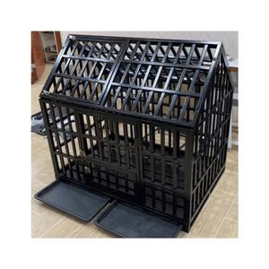 Single Door Dog Cage With Wheels Medium And Large Dog Pet Cage Bold Folding Heavy Heavy Duty Dog Cage