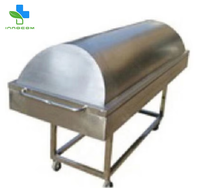 Couvercle de chariot de morgue en acier inoxydable de haute qualité, durable, portable et conçu pour un transfert de corps efficace dans les hôpitaux et les morgues