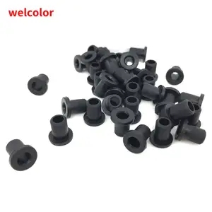 Customized Size Soft silicone rubber Hollow Sealing Pipe Plug Elbow Stopper Open hole OD 5mm 3/16" 13/64 5 5.0 mm ID 3mm 1/8" MM