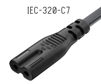 Câble adaptateur de prise secteur standard moulé IEC 320 C14 vers C7, cordon d'alimentation, rallonge, cordon d'alimentation pour imprimante, moniteur