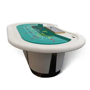 Meja Poker backarat sesuai pesanan meja Poker backarat Mewah Kasino dengan kotak CIP