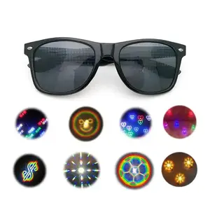 Wholesale Premium Funny Party Eyewear 3d Prism Raves Glasses Special Lenses Heart Diffraction Glasses