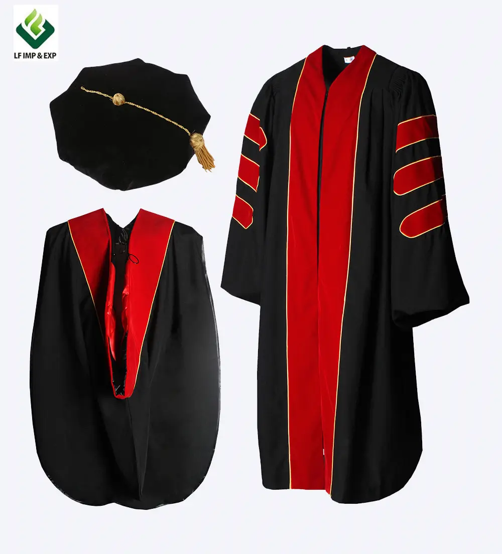 Maßge schneider ter Anzug Doktoranden-Abschluss kleid/PHD-Kleid/Doktor-Robe plus Größe Abschluss kleid