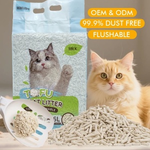 Litière pour chat en tofu, 100% pure et naturelle, à forte absorption, fournitures pour animaux de compagnie - Product Image 1