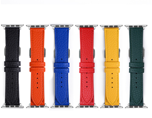Bracelets de montre en cuir PU Litchi de luxe faits à la main sur mesure OEM Western 38 40 41 42 44 <span class=keywords><strong>45</strong></span> <span class=keywords><strong>mm</strong></span> pour <span class=keywords><strong>Apple</strong></span> Iwatch Series 4 5 6 - Product Image 3