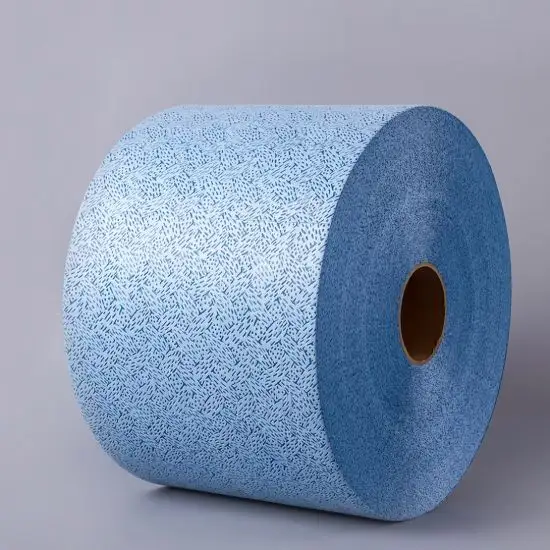 BCS Polypropylene blue Meltblown nonwoven Oil wiping and absorption cleaning cloth jumbo rolls