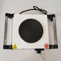 1500W Tragbare Kochplatte, Weiße Elektrische Einzelkochplatte zum Kochen, Tischkocher mit Temperaturregelung für Wohnheim, Zuhause, Wohnmobil, Camping