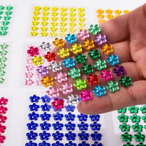 10mm 36개 꽃 모양 자가 접착형 라인스톤 스티커 크리스탈 보석 스티커 다양한 색상과 모양 - Product Image 4