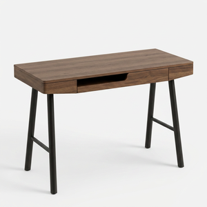 BGDCN68003 Mueble de Almacenamiento para Escritorio Ejecutivo Moderno y Minimalista, Base de 1.4m x 1.4m, Madera de Caucho, Patas de Hierro de 25x50mm, Independiente, Ensamblaje Fácil - Product Image 1