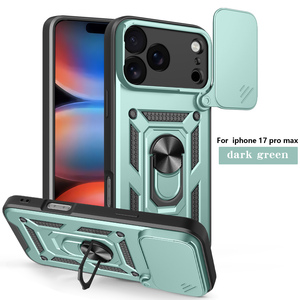 Funda magnética a prueba de golpes de grado militar para iPhone 16 <span class=keywords><strong>Pro</strong></span> Max con soporte giratorio de metal para automóvil y protector de cámara incorporado - Product Image 4