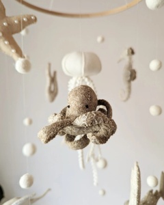Meilleur vendeur mobile neutre en feutre d'océan pour bébé décor de <span class=keywords><strong>pépinière</strong></span> sur le thème de la mer avec méduse pieuvre <span class=keywords><strong>dauphin</strong></span> vie marine cadeau pour bébé lit bébé mobile - Product Image 2