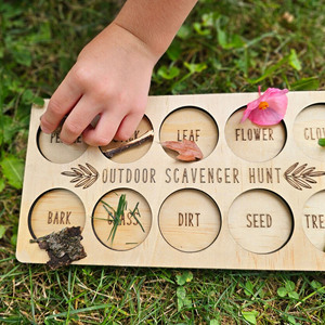 Activité naturelle Jouet d'apprentissage pour tout-petits <span class=keywords><strong>Jeu</strong></span> d'exploration en plein air Développement sensoriel Préscolaire Montessori Jouet <span class=keywords><strong>de</strong></span> chasse au trésor - Product Image 3
