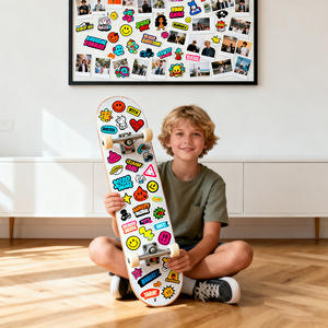 Autocollants en vinyle pour skateboard, moto, casque, ordinateur portable, imperméables, résistants à l'huile, durables, personnalisables, graphiques cool - Product Image 1