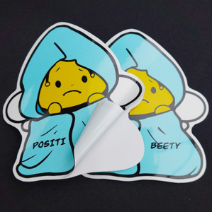 Etiqueta adhesiva impermeable de dibujos animados a precio de fábrica, impresión UV, pegatina de cuenta de mano de colores DIY, pegatina adhesiva de PVC en forma - Product Image 1