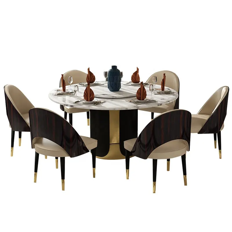 new modern Italian high quality round dining table with lazy susan luxury designs round travertine marble dining table