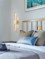 Éclairage mural moderne à led en cuivre doré, décoration artistique de luxe nordique, lampe de chevet, chambre à coucher, salon, nouveau design