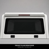 Portes latérales en métal blanc modulaires pour auvent de camion, vitres de confidentialité, porte arrière, feux stop LED, rails de toit
