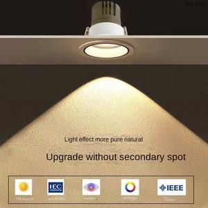 Plafonnier encastré LED COB moderne à intensité variable, projecteur 90 mm IP65 anti-éblouissement pour la maison et le bureau - Product Image 2