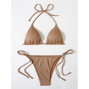 Trajes de Baño al por Mayor, Bikini Triangular, Ropa de Baño Sexy, Trajes de Baño <span class=keywords><strong>para</strong></span> Playa, Conjunto de Bikini Personalizado de Cintura Baja - Product Image 3