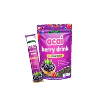 Boisson en gros de baies d'açaï avec graines de chia, saveurs fraise, cerise, sureau, framboise, canneberge – Boisson beauté aux baies d'açaï