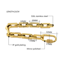 Bracelet Personnalisé en Acier Inoxydable pour Femme, Tendance Classique, Maillons Chaîne Argent et Or, Bijou Cadeau