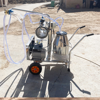 Machine à traire portable à aspiration pulsée en acier inoxydable 304 pour vaches, chèvres, chameaux – Équipement de traie pour petites exploitations agricoles et usage domestique
