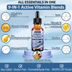 OEM Metilatlı Multivitamin Sıvı Damlaları Metilatlı <span class=keywords><strong>B</strong></span> Kompleksi Folat TMG, MTHFR Enerjisi Beyin Metilatlı Vitamin Sıvı Damlası - Product Image 5