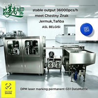Machine de marquage laser automatisée ASL BELGISI 36 000 bouteilles/heure pour le marquage des bouchons de bouteilles GS1 DataMatrix pour les usines de production d'eau minérale