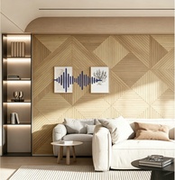 Panneau acoustique en feutre PET imprimé UV, panneau acoustique auto-adhésif pour la décoration murale intérieure