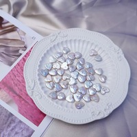 Perles de culture d'eau douce naturelles blanches baroques de 11-12 mm en forme de cœur pour la fabrication de bijoux DIY