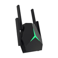 Amplificador de Señal WiFi de 1200MW, 4 Antenas, Ganancia de 75dB, Cobertura de 100 m², Repetidor de Red Inalámbrica para el Hogar, Atraviesa Paredes