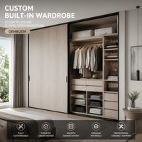 Armoire coulissante en bois écologique sur mesure, design moderne, gain de place, rangement autonome pour hôtel et usage domestique