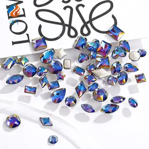 Xichuan 3d Fancy Crystal K9 Glass Flat Back Non hot Fix Crystal Nail Art strass per la decorazione di Nail Art