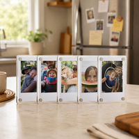 Cadre photo en acrylique transparent en gros, aimant de réfrigérateur, aimant en acrylique personnalisé, cadre photo en plexiglas pour la décoration
