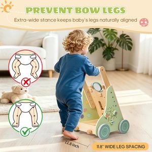 Andador de Madera Multifuncional Personalizado para Bebés, Juguete de Empujar y Tirar para Desarrollo Temprano - Product Image 5