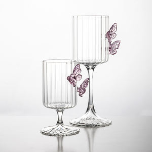 Copas Verticales para Restaurante, Hotel o Tienda, Cristalería para Champán, Copas de Cóctel Creativas para Bistro, Cristal con Diseño de Mariposa - Product Image 6