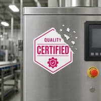 Étiquettes hexagonales destructibles en vinyle certifiées qualité, anti-déplacement, anti-contrefaçon, avec code-barres, pour inspection de machines