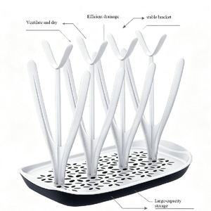Standing Baby <b>Bottle</b> Holder & Drying <b>Rack</b> Foldable PP Material Portable <b>Storage</b> for Household Use - Product Image 4