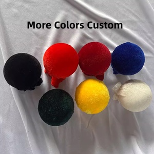 Bolas Grandes de Terciopelo Rellenas de Espuma, Utilería Decorativa de <span class=keywords><strong>Navidad</strong></span>, Esfera de Tela Roja para Decoración de Fondo de Boda - Product Image 6