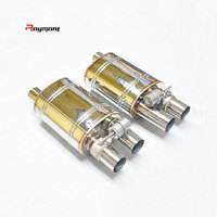 Silencieux universel pour voiture en acier inoxydable avec soupape, échappement électronique à commande à distance, double entrée/sortie 2/2,5/3