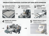 Factory Price MOQ 1000 Folding Carton Drawer Box Clear Window Pull Gift Box Transparent Lid Big Size Birthday Gift Paper