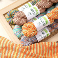 En Stock teint à la main dégradé Segment-teint pur coton bricolage tricoté bébé pull écharpe fil en gros